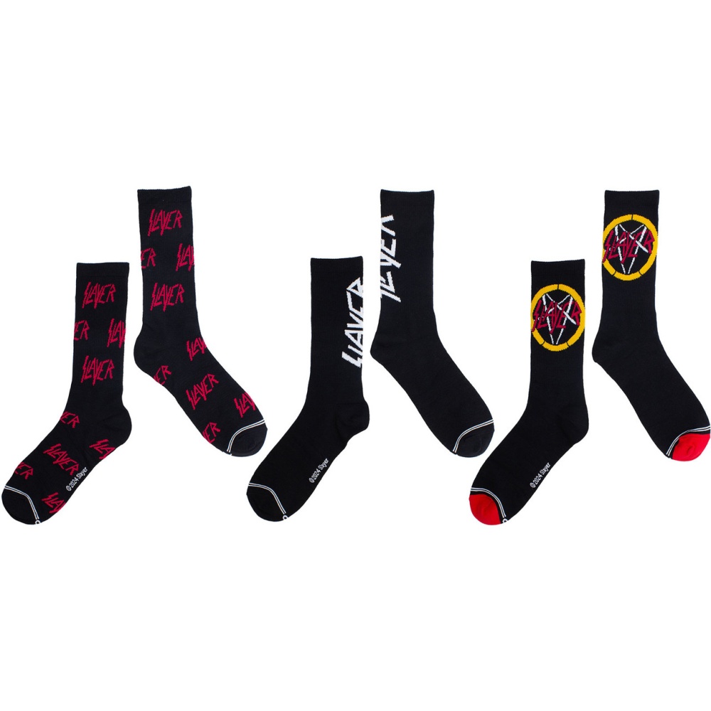 Slayer - Logos Chaussettes - Noir